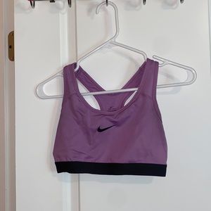 Purple Nike sports bra size S